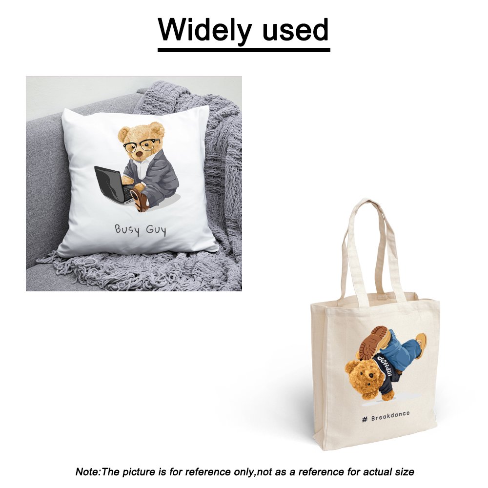 Interesting and adorable teddy bear Iron Patch dtf transfers ready to press Heat Transfer Printing On Clothes Iron on transfer