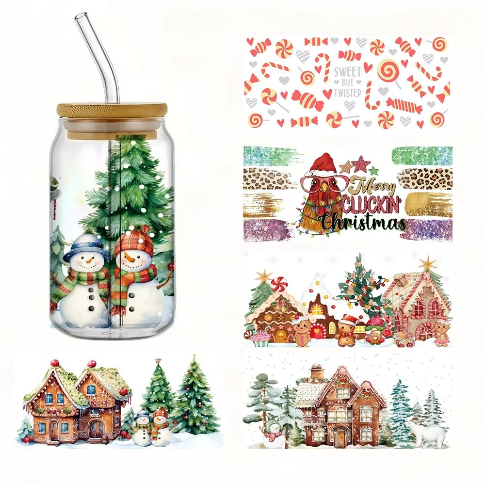 Wholesale 16oz PVC Cups with UV DTF Transfer Printing Custom Size Washable Cup Wraps