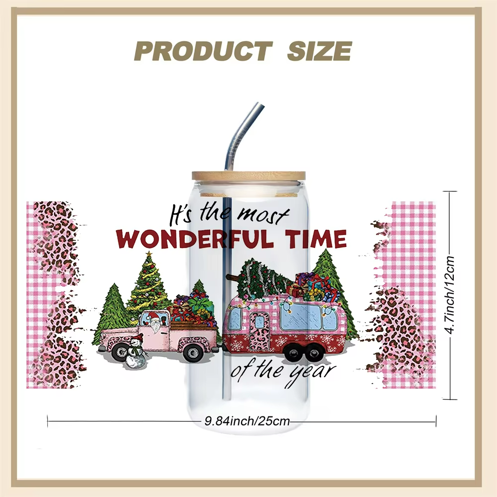 Wholesale 16oz PVC Cups with UV DTF Transfer Printing Custom Size Washable Cup Wraps
