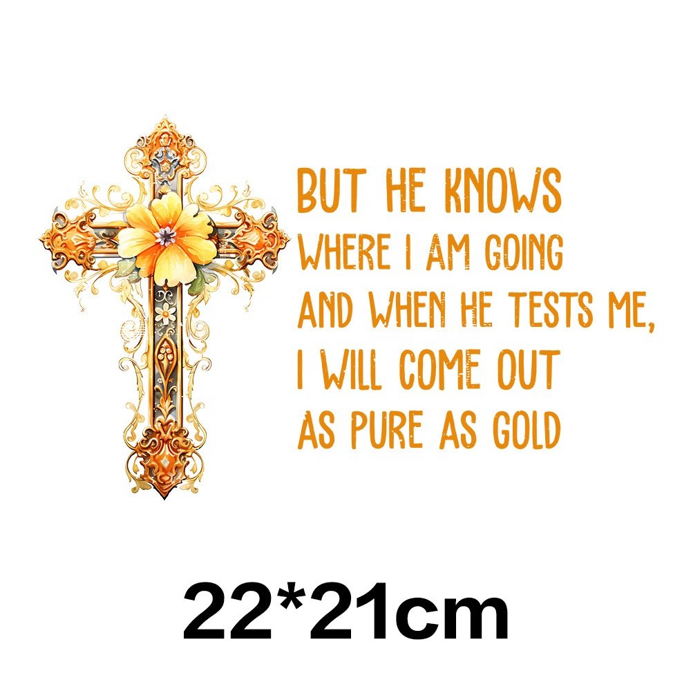 Custom Size DTF Transfer Printing Bible Sticker for Garments Bags and Fabric Plastisol Material