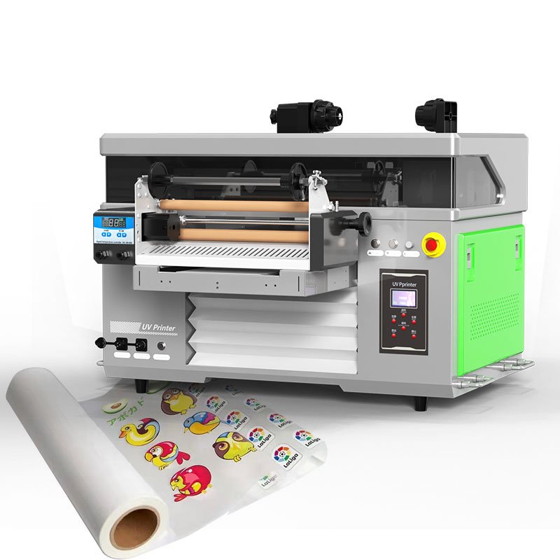 All in 1 Small UV PET Film Transfer Printing Machine Golden Foil Film Laminating 2 in 1 Gold 40cm*60cm Sticker UV DTF Printer