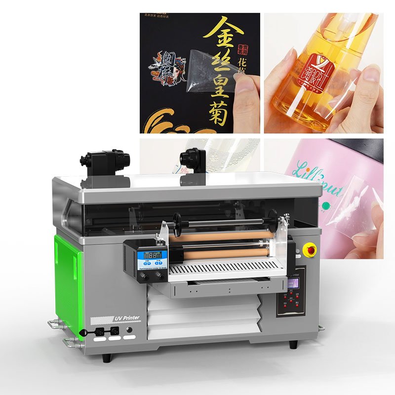 All in 1 Small UV PET Film Transfer Printing Machine Golden Foil Film Laminating 2 in 1 Gold 40cm*60cm Sticker UV DTF Printer