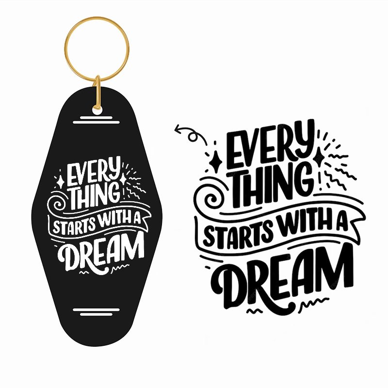 Factory Wholesaler Price Motel Keychain UV DTF Decal Cold Transfers Print Stickers For Hotel Key Chains