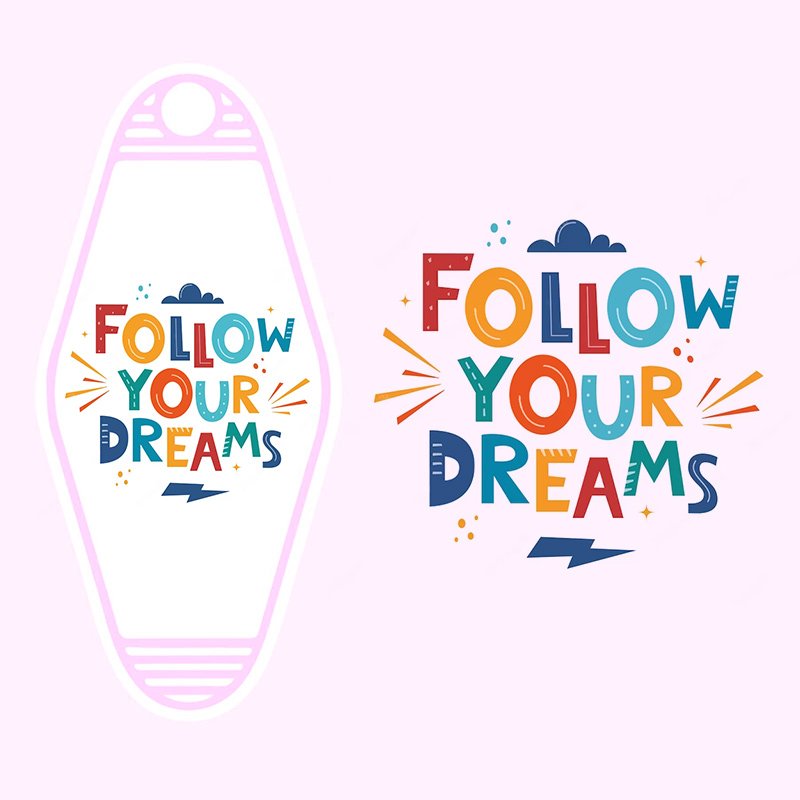 Factory Wholesaler Price Motel Keychain UV DTF Decal Cold Transfers Print Stickers For Hotel Key Chains