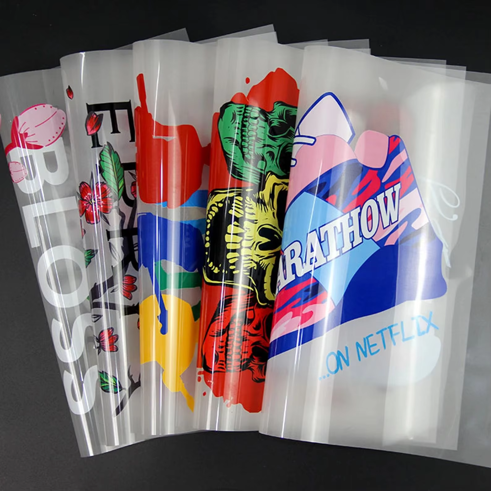 Wholesale heat transfer vinyl designs custom dtf transfer ready to press dtf printer transfers for t-shirts