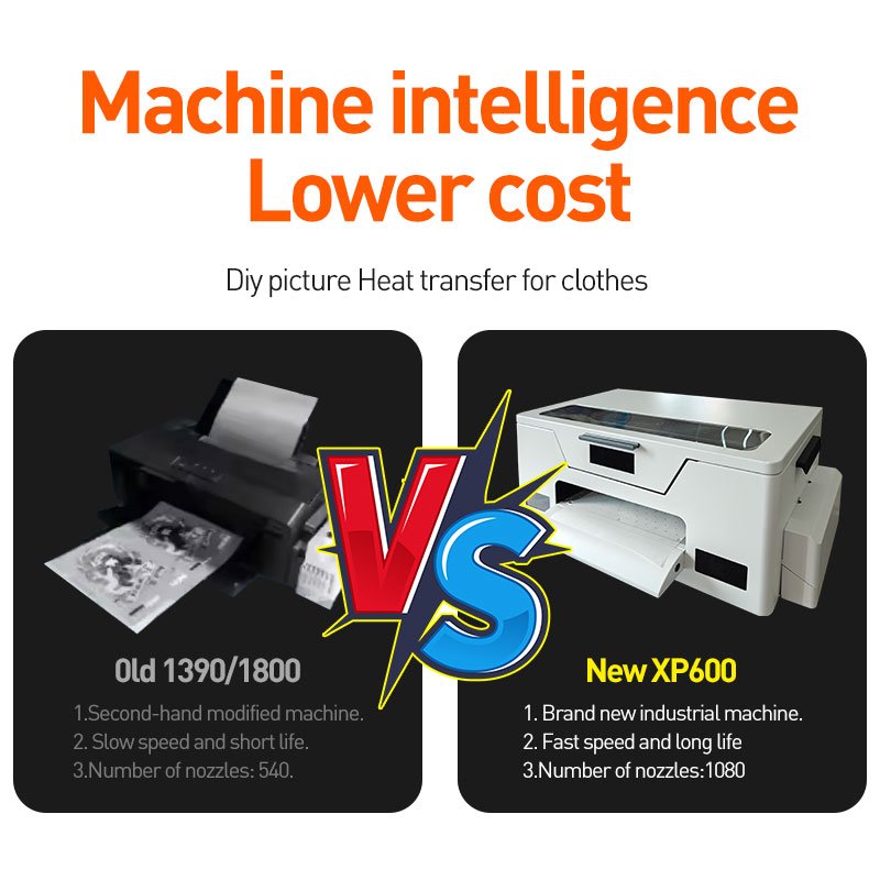 Small Size Heat Transfer Printing Machine Single Head XP600 A3 DTF Printer With Oven Or Shaker For T-shirt Printing