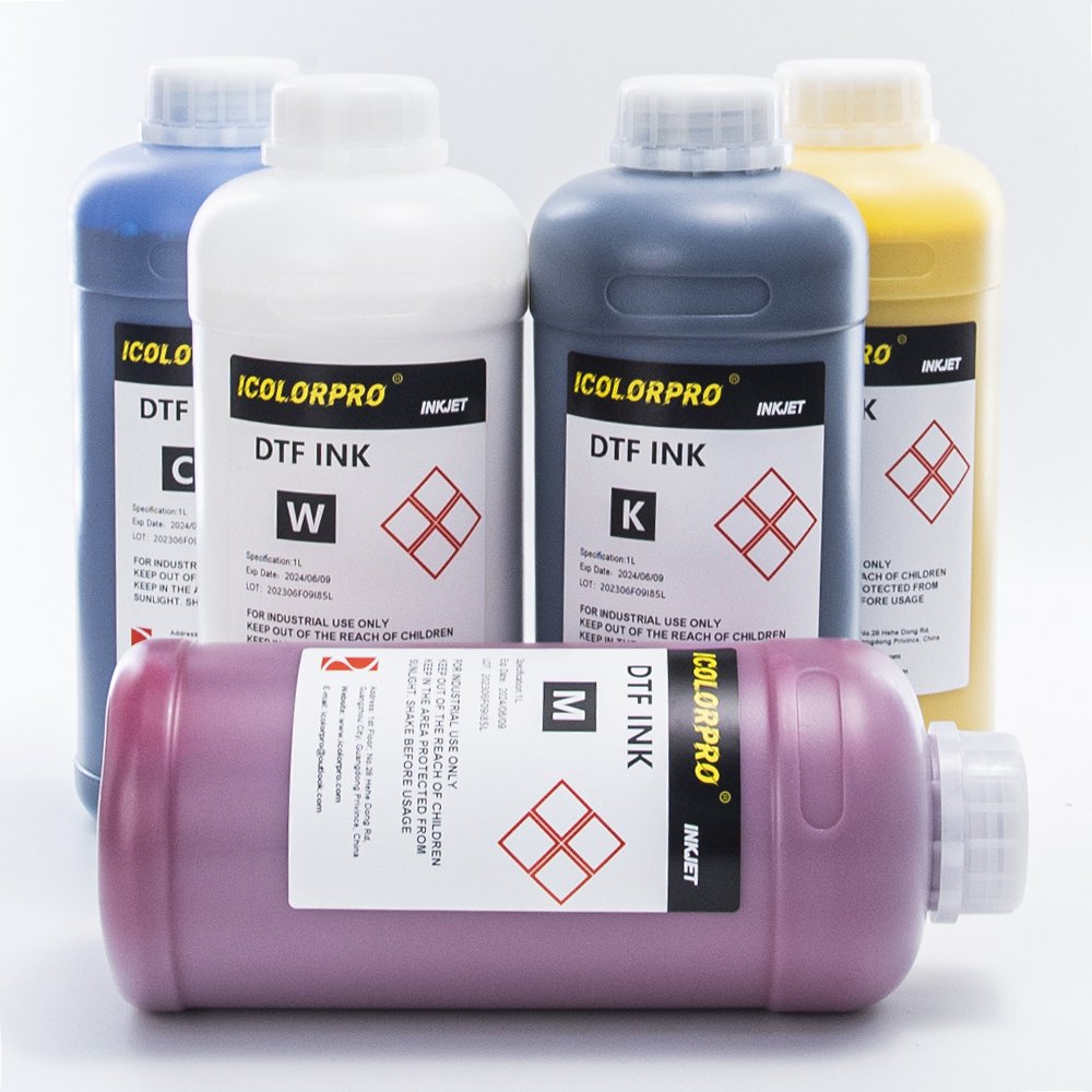 iColorPro Brand New DTF Water Base Heat Transfer Ink For Epson i3200 A1 4720 PET Film Digital Printer Garment Pigment Ink