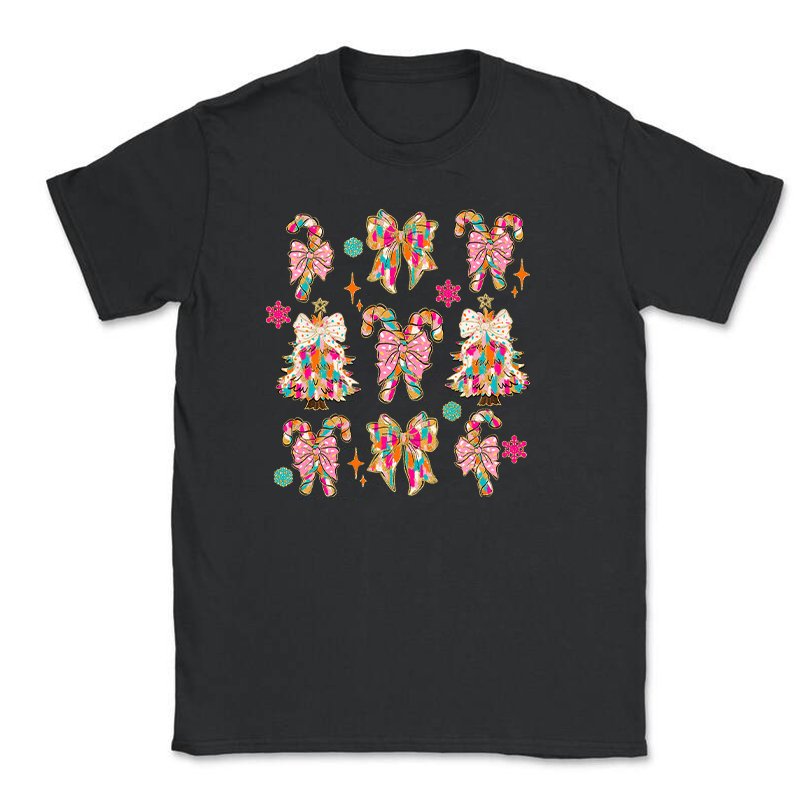 Christmas Bowknot Dtf Transfers Custom Design Diy Transfer Print Colorful Fashion Heat Transfer Appliqued