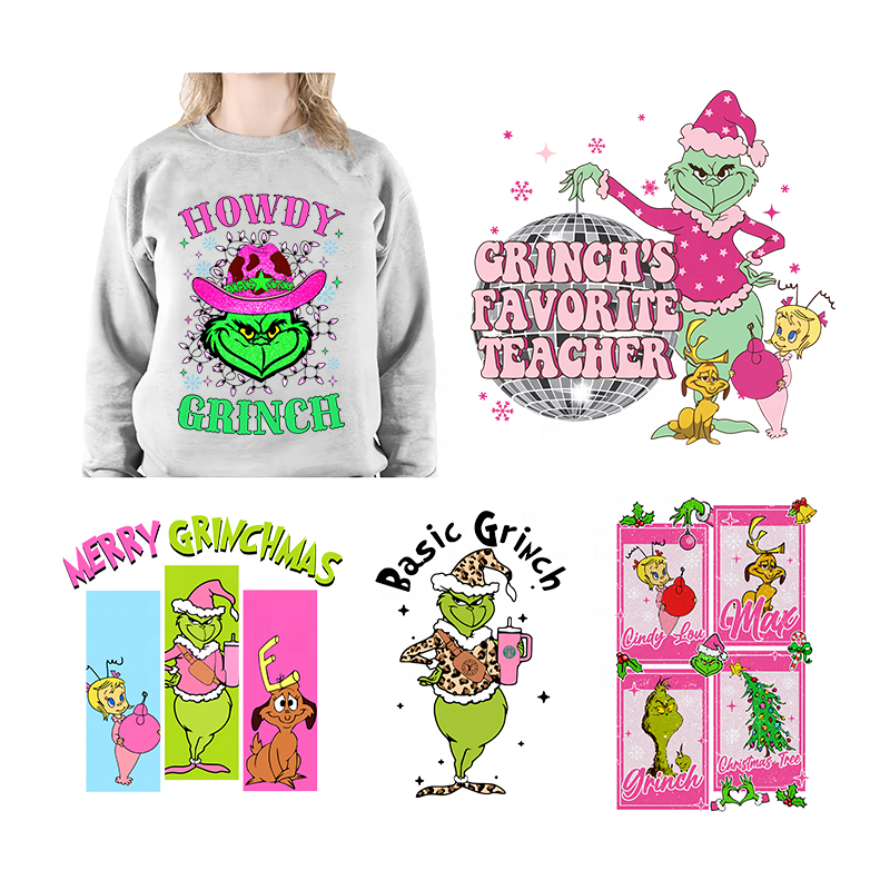 High quality Heat transfer vinyl custom logo designs ready to press dtf impressora for t shirt Personality Iron On Applique