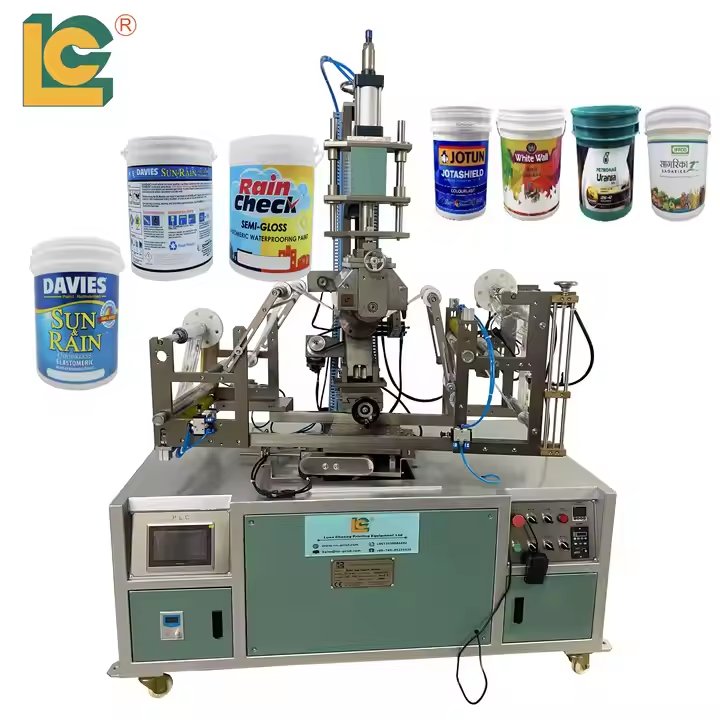 LC Brand Round Surface Heat Transfer Printing Machine for Chemical Bucket with PLC control