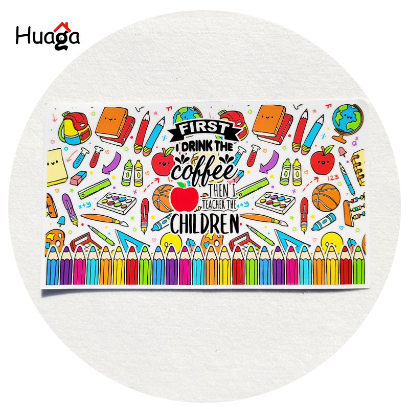 Huaga Cheap Sticker Wholesale Custom Printing Cartoon Logo Plastisol Heat Transfer Labels