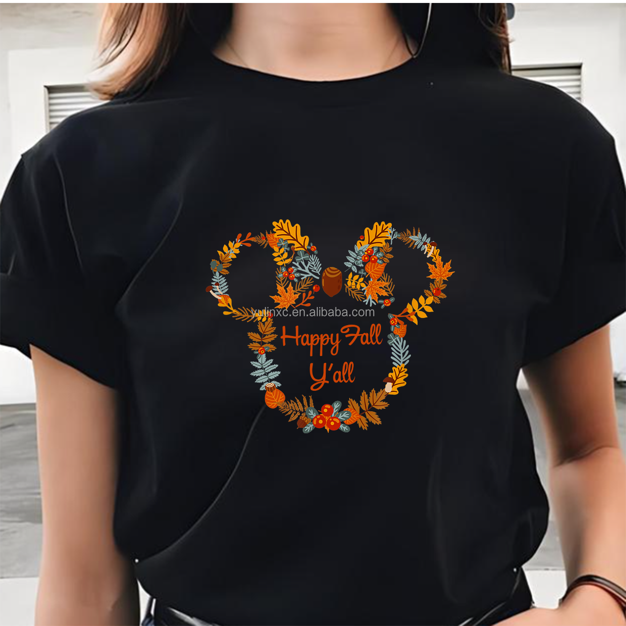 Wholesale low MOQ Thanksgiving cartoon colorful designs custom logo dtf film vinyl heat transfer printing for t-shirt