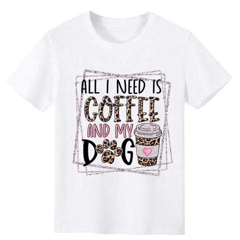 Hot Selling Dtf Iron On Transfer Printing On T-Shirts Garments Dogs Mom Wholesale Dtf Heat Transfer Patches Cute Dogs
