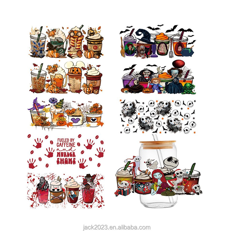 Hot Sale 16-24 oz UV DTF Cup Wrap Transfers Wholesale Custom Easy Peel UVDTF Cup Wraps Cheap Transfer Printing