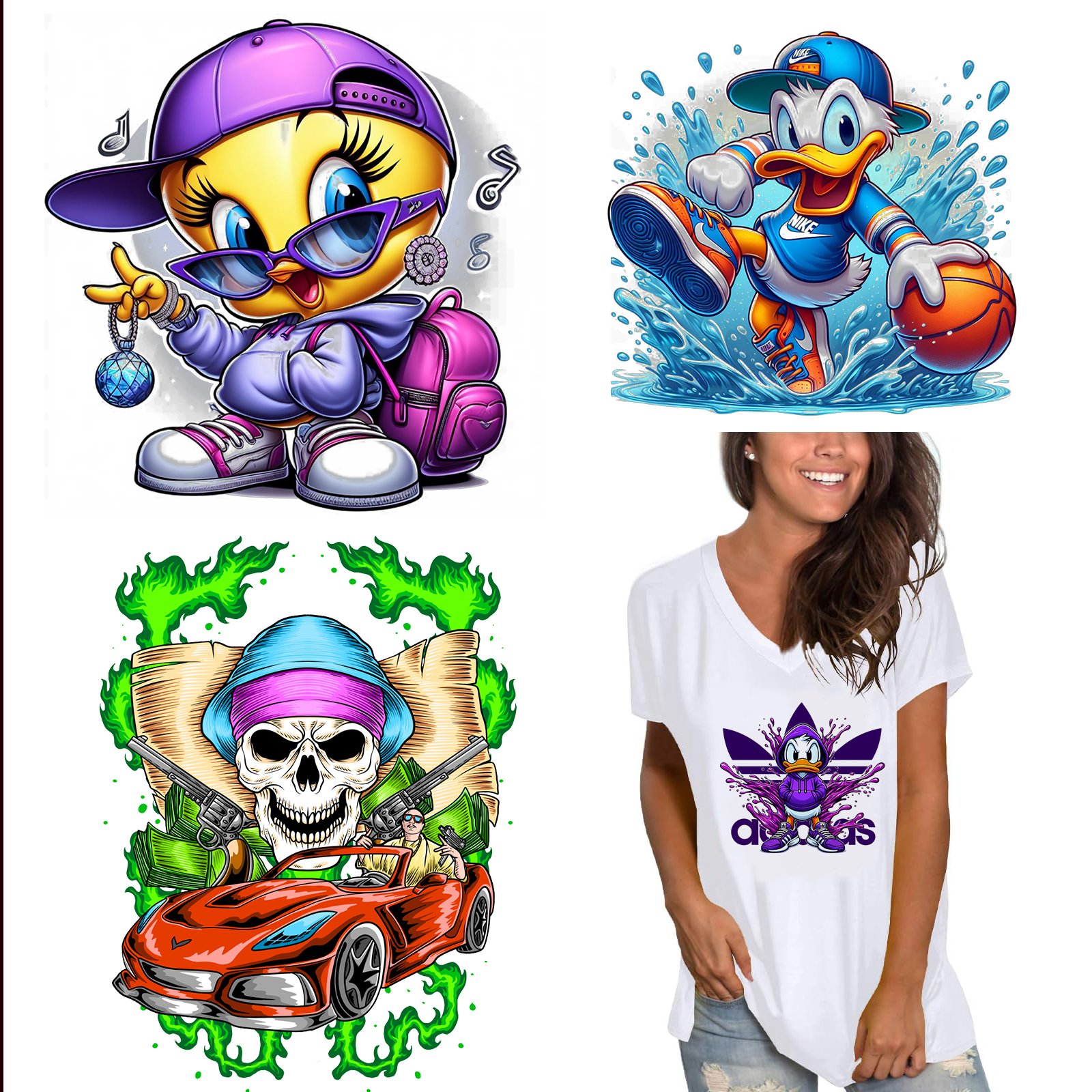 Popular Wholesale dtf printed sticker for t-shirts heat transfers DTF heat transfer
