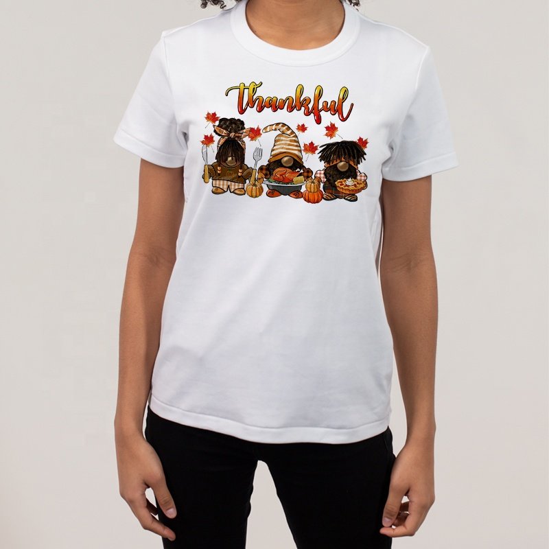 Fashion Thankful Designs Heat Transfer Printing Ion On Motif For Clothing