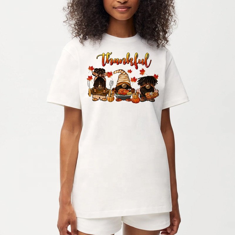 Fashion Thankful Designs Heat Transfer Printing Ion On Motif For Clothing