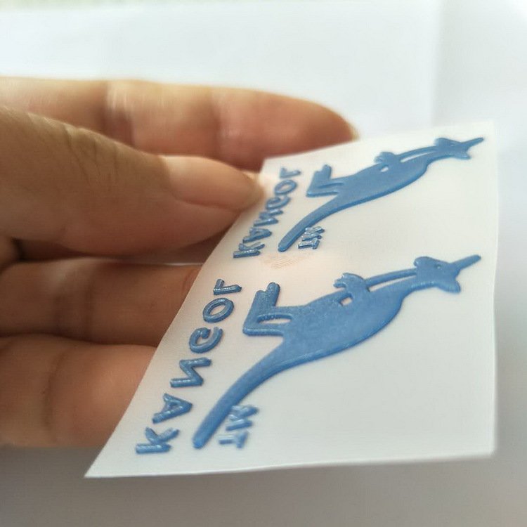 High quality custom logo printing 3d silicon pvc thpu heat transfer label patch 3d silicone heat transfer label for clothing