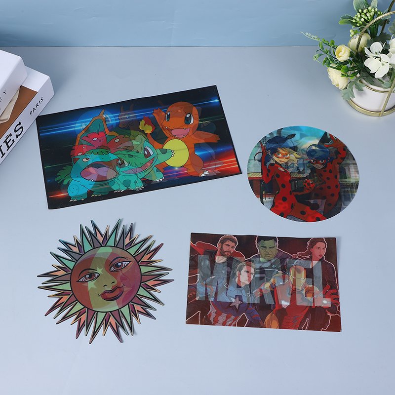 Wholesale Custom Color 3d Lenticular Sheet Emboss Lens Paster Film Multicolour Heat Transfer Printing for Fabric