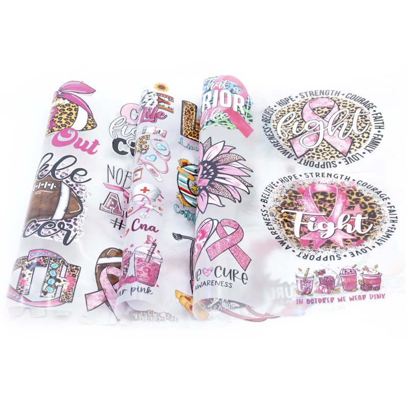 wholesale Breast Cancer Awareness screen heat transfers custom dtf transfers print for t-shirts