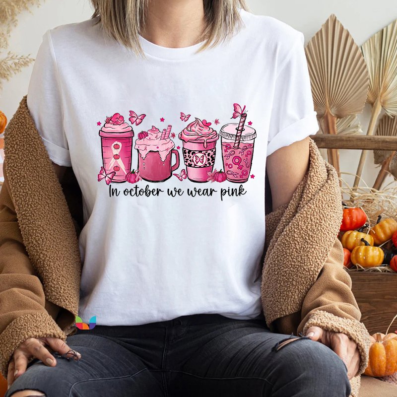 wholesale Breast Cancer Awareness screen heat transfers custom dtf transfers print for t-shirts