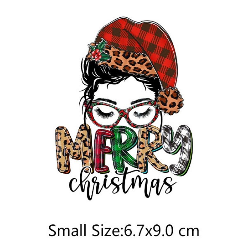 Heat Transfer Logo Custom Dtf Stickers Iron on Heat Transfers Heat Press Stickers Transfer Printing for Clothes Christmas