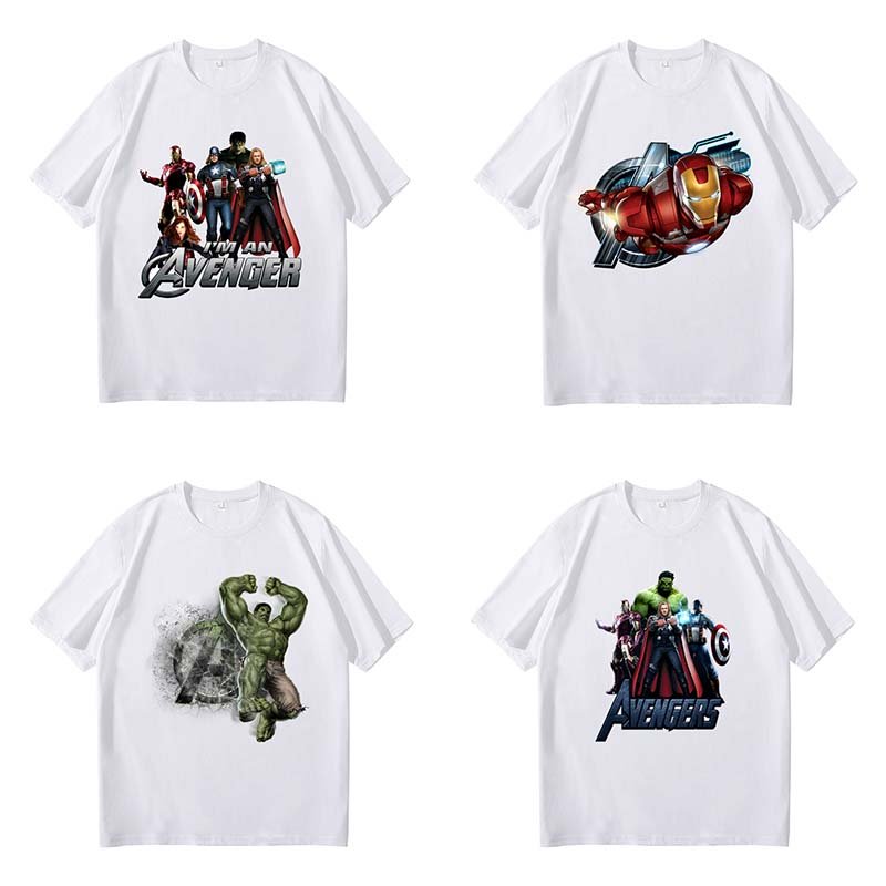 popular Design Marvel series waterproof dtf Heat Transfer Printing Vinyl Iron On Sticker for T-shirt