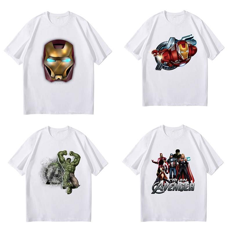 popular Design Marvel series waterproof dtf Heat Transfer Printing Vinyl Iron On Sticker for T-shirt