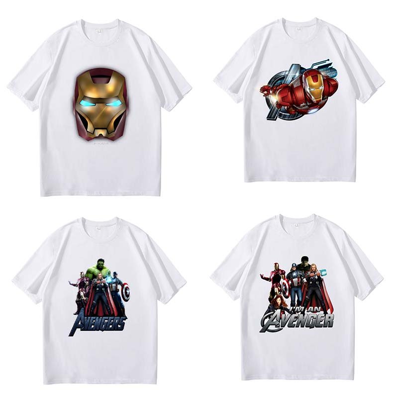 popular Design Marvel series waterproof dtf Heat Transfer Printing Vinyl Iron On Sticker for T-shirt