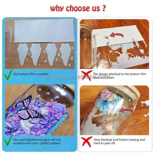 35000+ New Nice Custom Decals Uv Dtf Transfers Valentine s Day Sticker 16oz Libbey Glass UV Wrap for Cold Cup