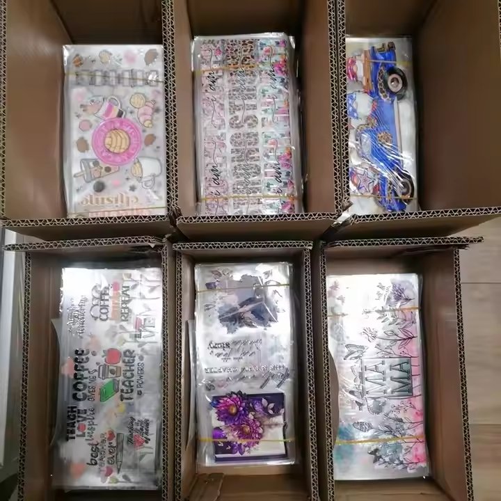 35000+ New Nice Custom Decals Uv Dtf Transfers Valentine s Day Sticker 16oz Libbey Glass UV Wrap for Cold Cup