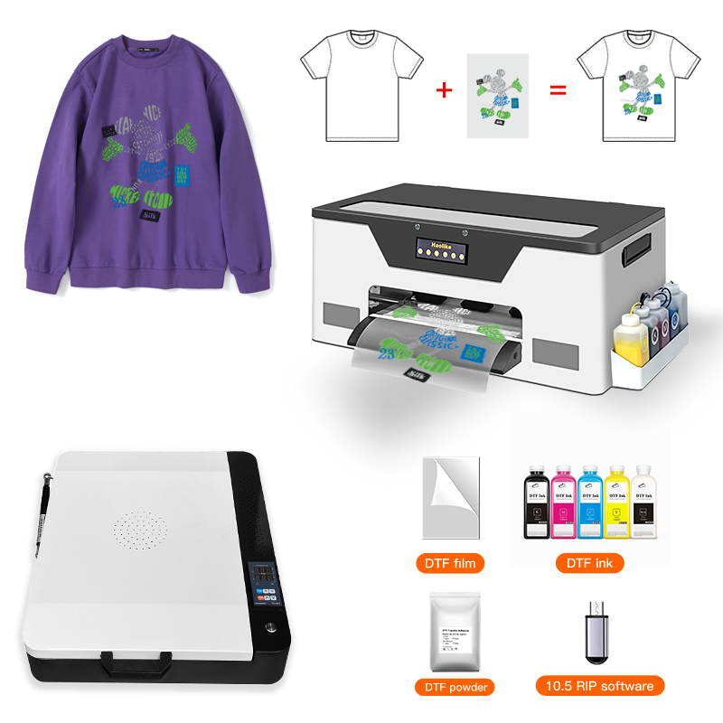 Haolic DTF Printer Printing Machine XP600 Print Head DTF Transfer Printer For Tshirt Printing