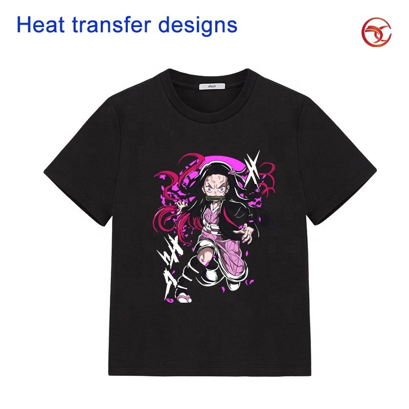 Factory wholesale popular design custom heat transfer label sticker high quality vinyl designs heat transfer printing on t shirt
