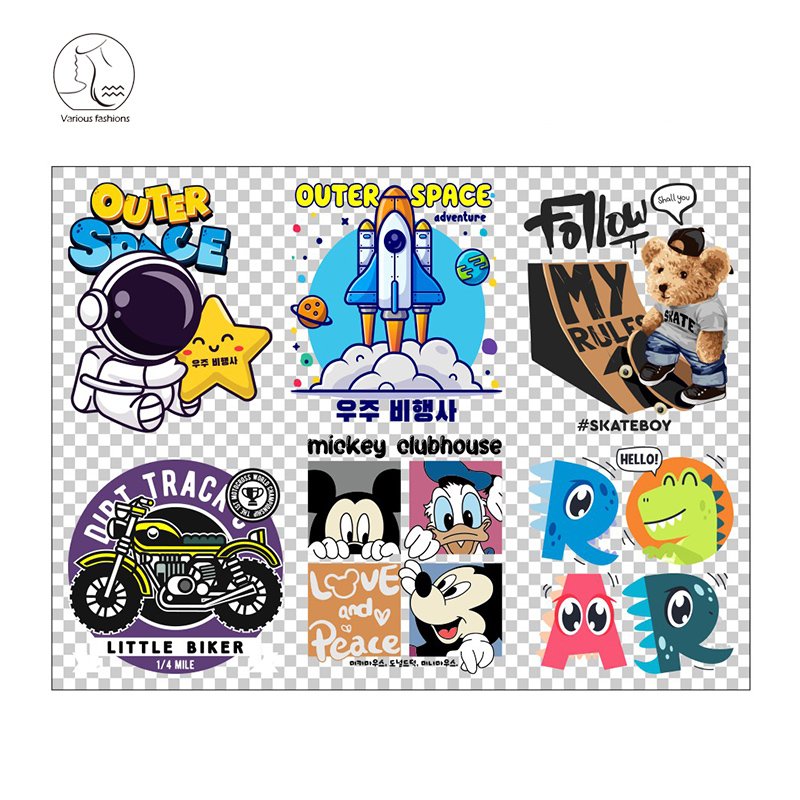 Yunshang High silk screen transfer printing your own logo heat transfer for Garment / Underwear custom t shirt