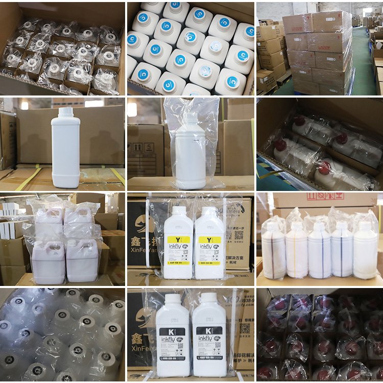 XinFlying premium dtf ink CMYK+White 5 colors for dtf t shirt printing machine and high color restoration