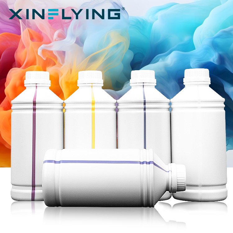 XinFlying premium dtf ink CMYK+White 5 colors for dtf t shirt printing machine and high color restoration