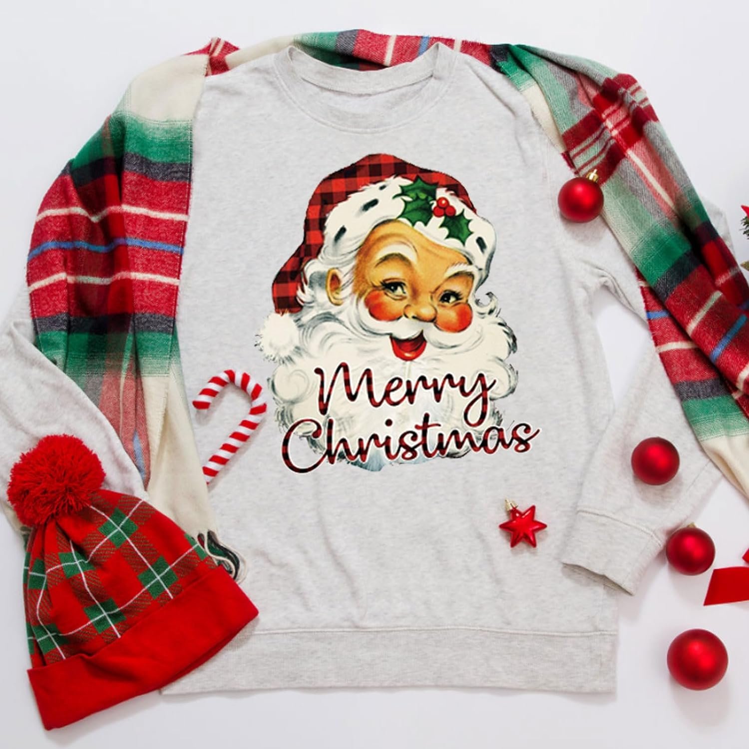 Cute Christmas Iron On Transfers Sticker for T-Shirts Christmas HTV Vinyl Iron on Decals for Clothes Pillow Hoodie DIY Crafts