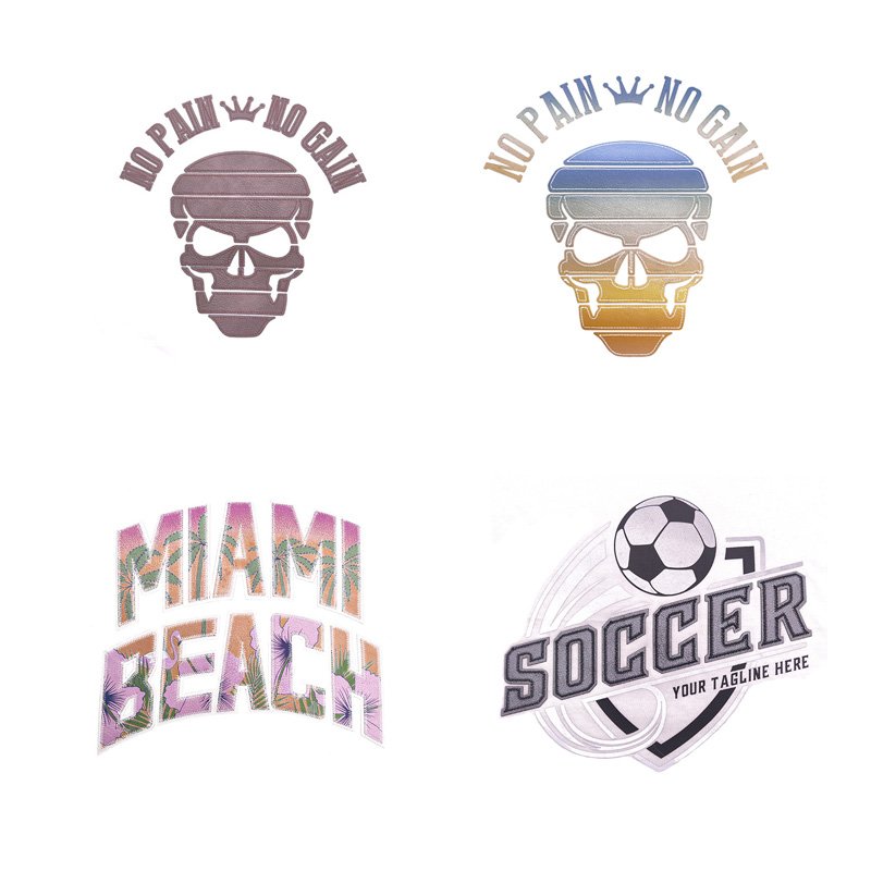 Custom Designer Chenille Embroidered Iron On Patch Hat Silicone Sport Heat Press Stickers Transfer Printing For T-Shirts
