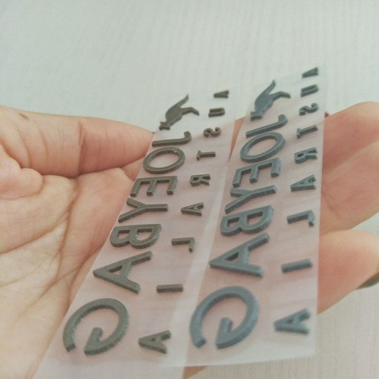 Custom 3D TPU Raised Effect Brand Logo 3D Rubber Silicone Heat Transfer Clothing Label Heat Transfer Sticker For T-shirt
