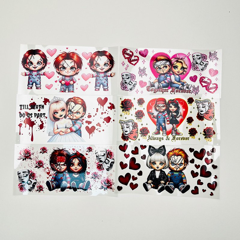 Factory High quality custom adhesives label dtf sticker pen wraps transfer print packaging labels uv dtf cup wrap transfers