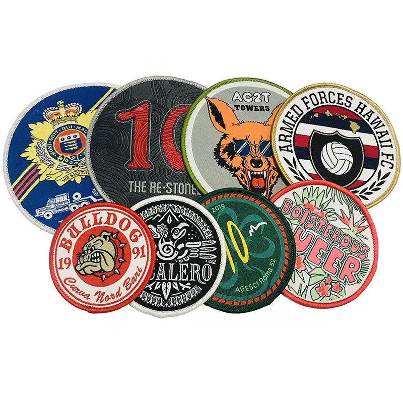 Designer Custom Chenille Embroidery Patch Hat Patches Hot Transfer Print Club Logo on Canvas with Sequins Decoration Wholesale
