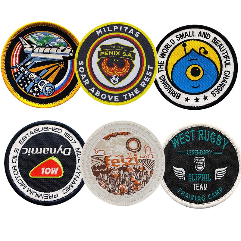 Designer Custom Chenille Embroidery Patch Hat Patches Hot Transfer Print Club Logo on Canvas with Sequins Decoration Wholesale