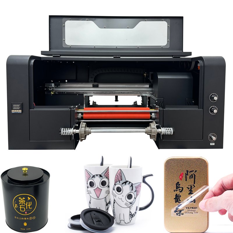 Santos Uv Dtf Printer For Logo Sticker Label Ab Roll Film All In One Sticker Logo Printing Machine Uv Dtf Printer With Laminator