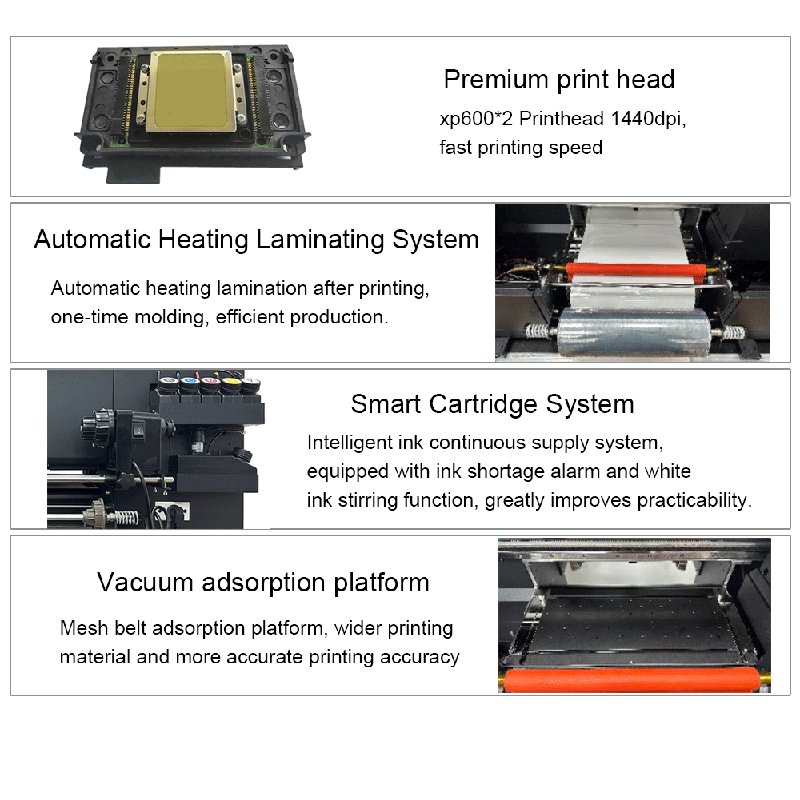 Santos Uv Dtf Printer For Logo Sticker Label Ab Roll Film All In One Sticker Logo Printing Machine Uv Dtf Printer With Laminator