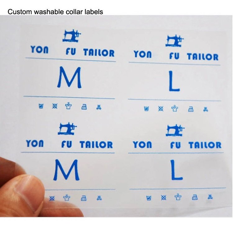 Hot product custom private label design iron-on labels heat transfer clothing labels