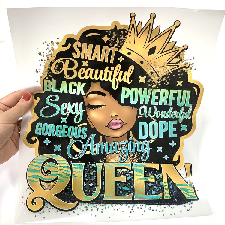 stickers transfer printing black girl bling on fabric kids rappers iron on heat transfer prints 2023