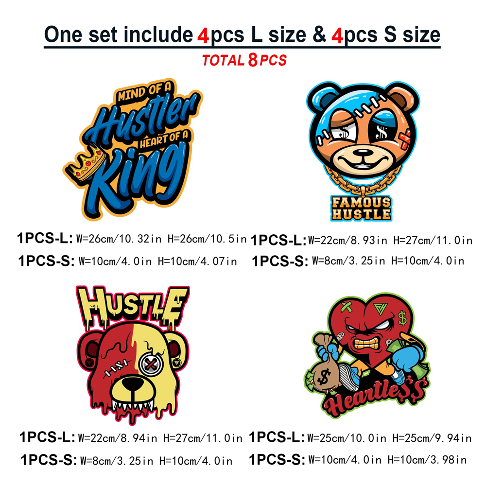 DTF Digital Printing Iron On LOGO Printable Stickers Plastisol Ready To Press Screent Print Transfer Designs For T shirts