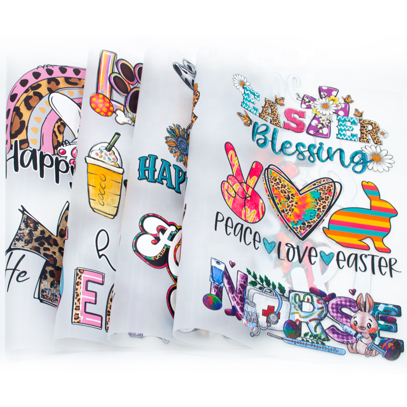 Custom Thin Matte Clear Film Plastisol Ink Screen Print Transfer Prints Dtf Print Heat Transfers For T-shirts
