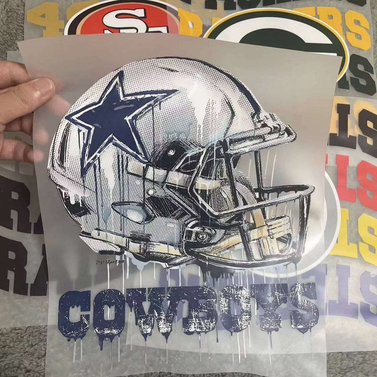 custom stretchable Heat Transfer Printing Stickers Iron On Vinyl Labels Plastisol Heat Transfer Designs For T Shirts