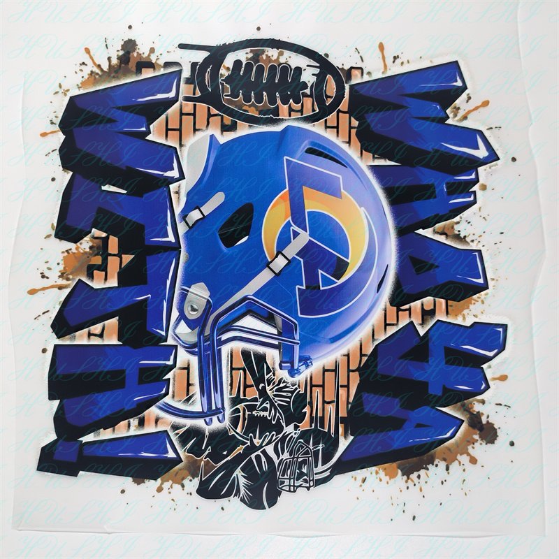 HUSHICustom dtf heat Transfer Sticker Manufacturers Designs Pattern NFL team Logo plastisol dtf Heat Transfer For t-shirt